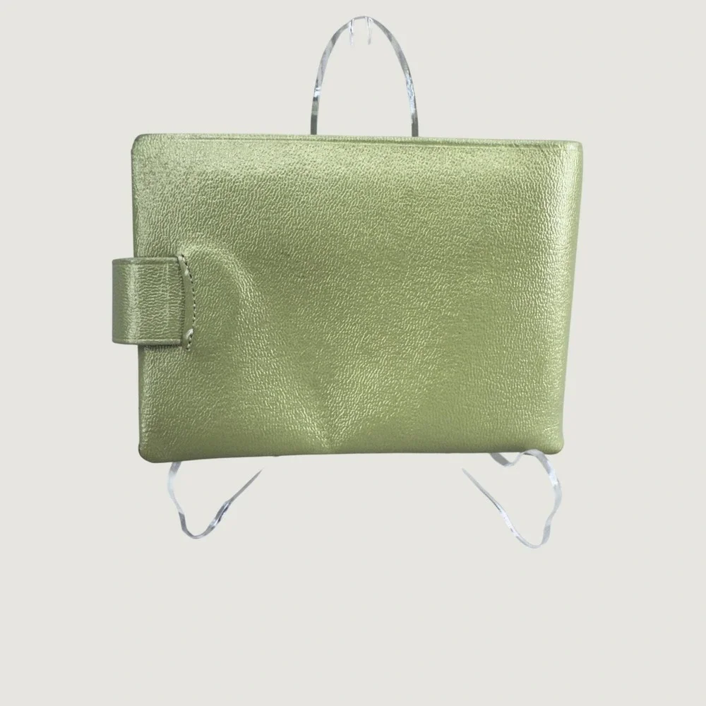 Don Loper California Vintage Bifold Wallet Green Leather MCM Retro Kitsch